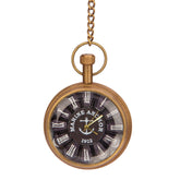 Brass pocket watch gift with wooden box